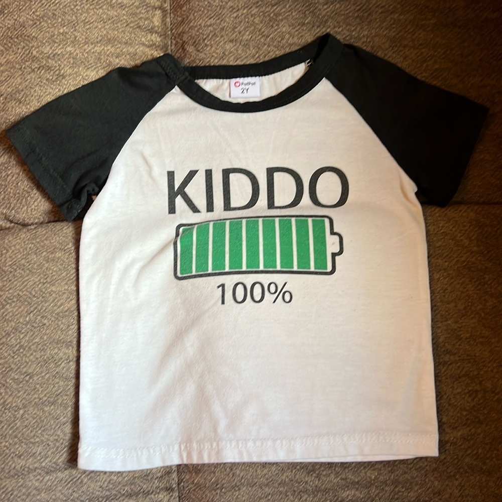 PatPat 2Y Fully Charged Kiddo SS Tee